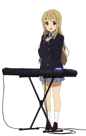Mugi with her keyboard