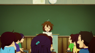 Yui announces that she wants to be a kindergarten teacher so she can play with kids all day.