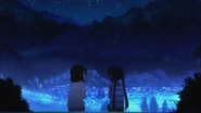 Yui and Azusa enjoy the festival together.