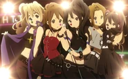 Azusa and HTT in their Death Devil outfits.