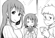 Yui with her parents.png (66 KB) The mother eating breakfast with her husband and Yui.