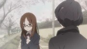 Sawako confessing her feelings to her crush.