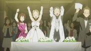 Keisuke cheering for Sawako