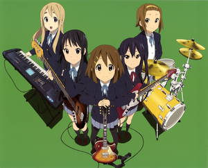 K-ON Characters in Christmas Clothes - Other & Anime Background