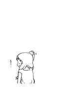 An additional scribble which was used as a bonus, showing Tsumugi with her fresh blister.