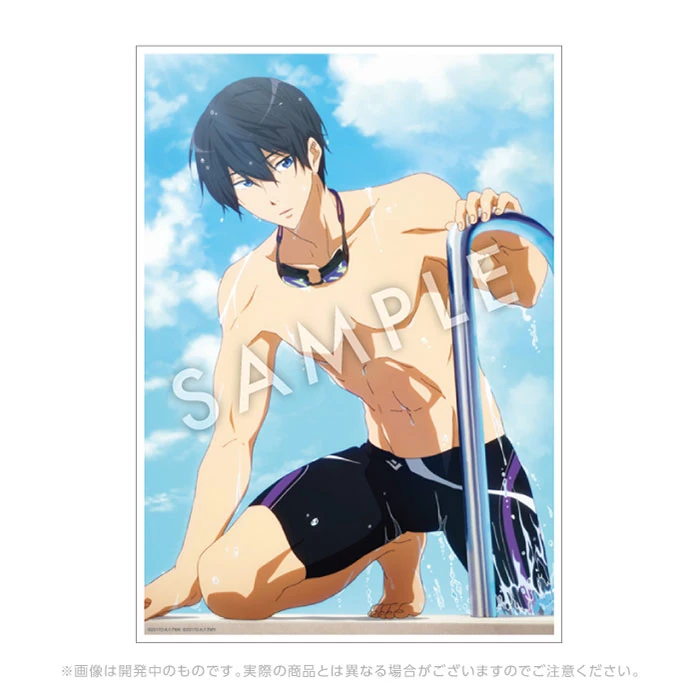 1238 Free! TM Clear Blue -Splash- Acrylic Art Plate - Haruka | KA 