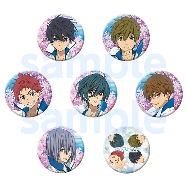 738 High Speed! Can Badge Collection! Iwatobi Middle School Swim