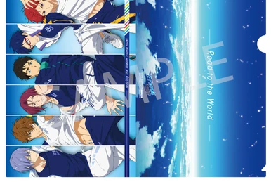 1879 Free! Series Link up Smile! BD Can Badge Set (Makoto