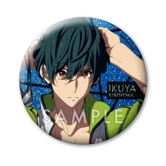 1458 Free! TYM Clear Blue -Deep Spirit- Hologram Can Badge - Ikuya 