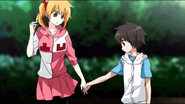 Momo junto a Hibiya en "Otsukimi Recital"