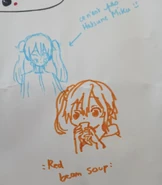 Un dessin du redbeansoup sur un tableau collaboratif