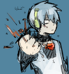 Konoha crushes something in his hand