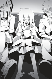 Kano sitting with Marry and Kido in -in a daze-