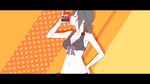 Momo drinks the content from a soda can (daze, BD version)