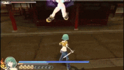Hikage going into Frenzy Mode in Senran Kagura: Shinovi Versus.