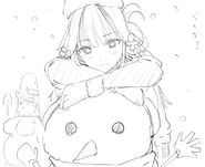 Nanart Toki Snowman Sketch