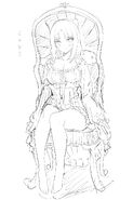 Nanart Yumi Sitting Throne Sketch