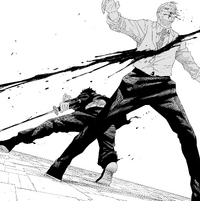 Chihiro slashes through Kyora