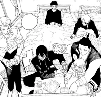 Hiyuki and Tafuku hanging out with Chihiro's group.