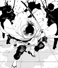 Uruha kills the hired sorcerers