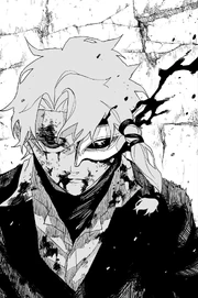 Hakuri wearing his eyepiece.