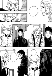 Chihiro and Shiba talk with Char.