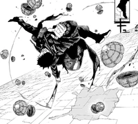 Chihiro slashes the explosives.