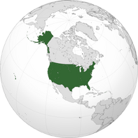 USA orthographic projection