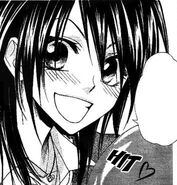 Misaki happy in the manga