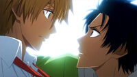 Usui and Kanou face to face