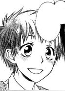 Yukimura happy in the manga