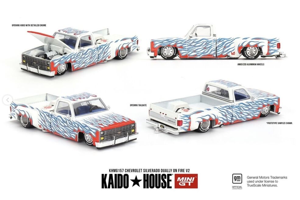街道ハウス CHEVROLET SILVERADO KAIDO V1(チェイス) CHASE ！Mini GT x Kaido House 1:64 Chevrolet Silverado