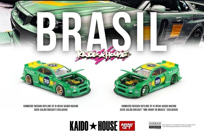 KAIDO★HOUSE R34 スカイライン BRAZIL メキカスタム Kaido House Brazil LTD EDN 1:64 Nissan Skyline GT-R (R34) Kaido