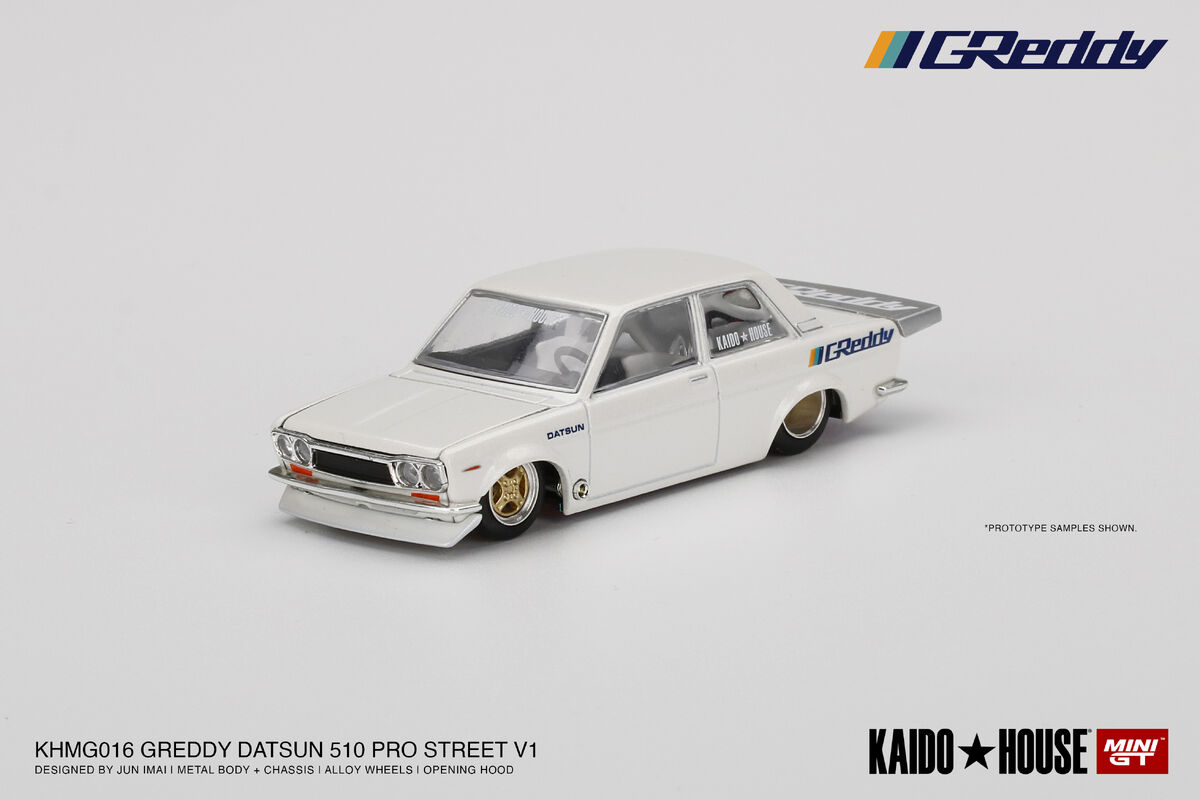 Datsun 510 Pro Street GREDDY Pearl White | Kaido House