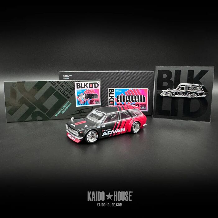 KAIDO HOUSE MINI-GT DATSUN 510 Wagon Fire Black BLKLTD