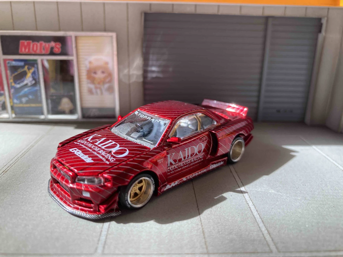 Nissan Skyline GT-R (R34) Kaido Works Red 2023 Shizuoka Hobby Show ...