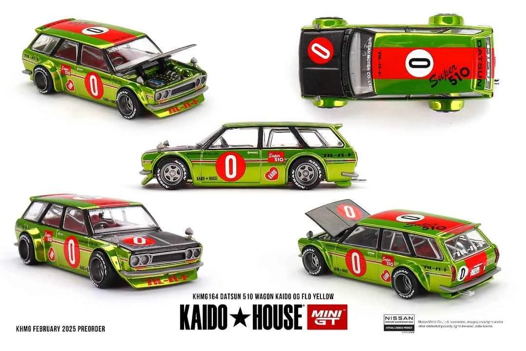 Datsun 510 Wagon Kaido OG Flo Yellow | Kaido House Garage Wiki