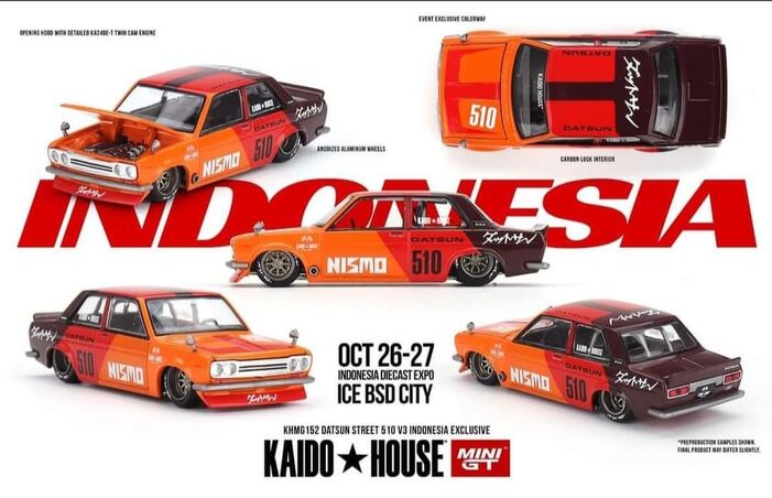 KAIDO★HOUSE DATSUN 510 STREET RACING V3 Preorder) Kaido House x Mini GT 1:64 Datsun 510 Street Nismo