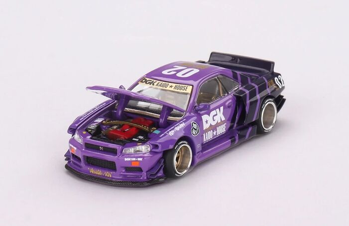 1/64 KAIDO HOUSE スカイライン　GT-R R34 DGKコラボ Kaido House X Mini GT 1/64 Nissan Skyline GT-R (R34) Works