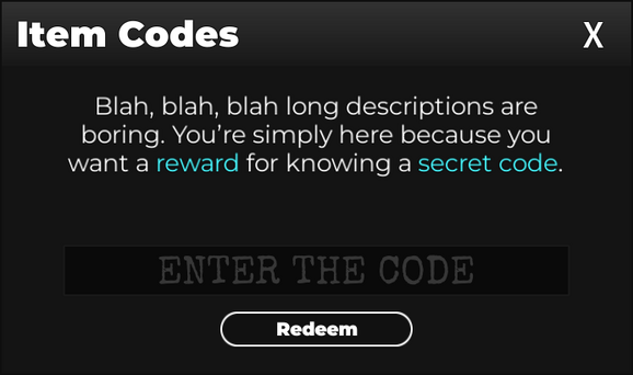 Codes, Official Kaiju Paradise Wiki