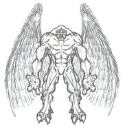 A prototype design for Azrael. (Art by Mr. Jay.)