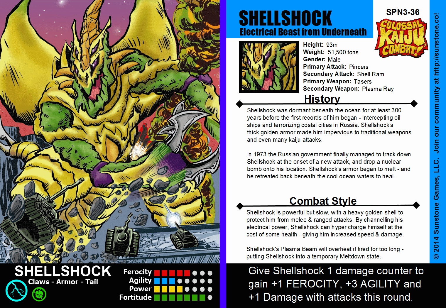Shellshock, KaijuCombat Wiki