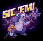 Squeaky and Allie graphic art