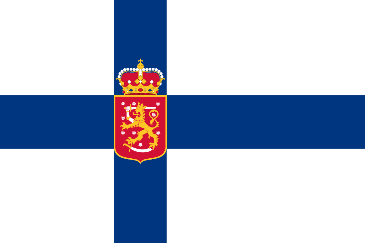 Финляндия другое название. Флаг королевства Финляндии. Флаг Финляндского королевства. Флаг королевства Финляндии альтернативный. Флаг Финляндской империи.