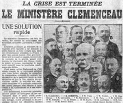 Le ministère Clemenceau - Le Journal - 17 nov. 1917