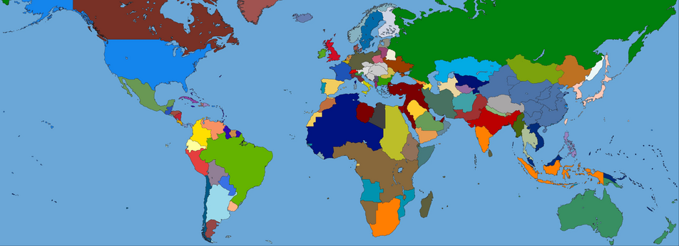Политическая карта мира 1936
