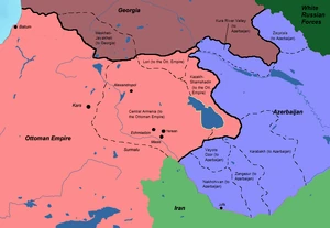Situation in the Caucasus after the Caucasus Conference in Constantinople, November 1918