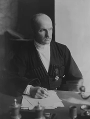 Hetman Pavlo Skoropadsky in his office at the former Governor-General Palace in Lypky, early 1919