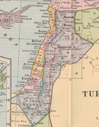 Administrative divisions in the Ottoman Levant shortly before the Weltkrieg.