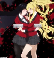 Mary and Yumeko revealing their cheat.